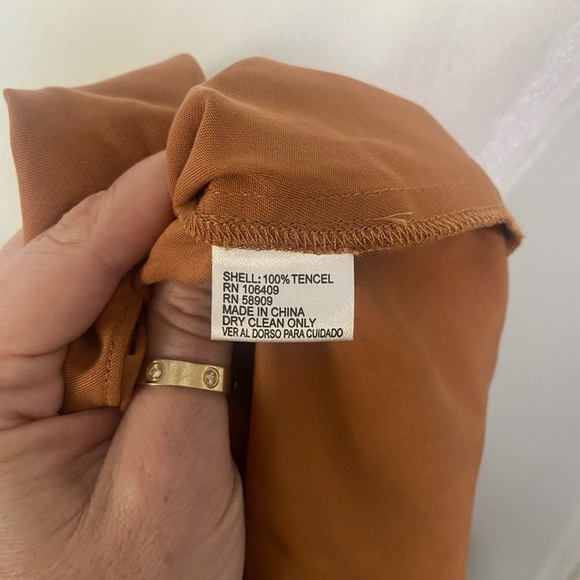 Cremieux women's XS 100% tencel tie waist button down shirt dress EUC - Picture 8 of 8